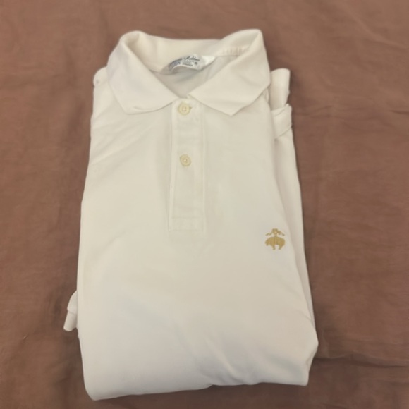 Brooks Brothers White Polo Golden Fleece 100% cotton size Medium- hold for Ming - Picture 3 of 3